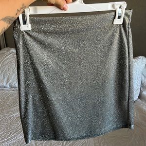 COPY - SILVER SPARKLE SKIRT NEVER WORN WILD FABLE